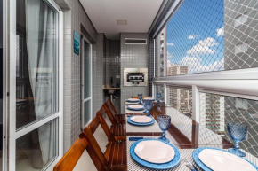100m PRAIA do BOQUEIRÃO e CENTRO - Vista MAR - Varanda GOURMET com CHURRASQUEIRA privativa - AR CONDICIONADO em todos os ambientes - Wi-Fi 250 Mbps - Acomoda até 6 pessoas - Pet Friendly